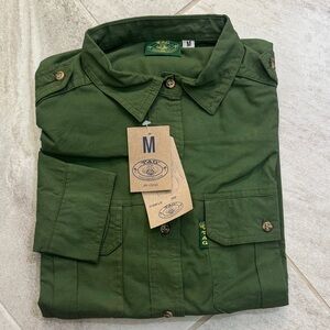 TAG Olive Green Women’s Long Sleeve Safari Shirt